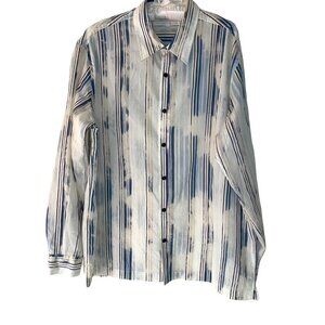 Perry Ellis Mens Button Front Shirt Size Large L Vintage Southwest Print Cotton